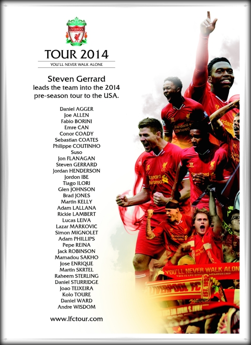 LFC Tour 2014 33 man squad USA